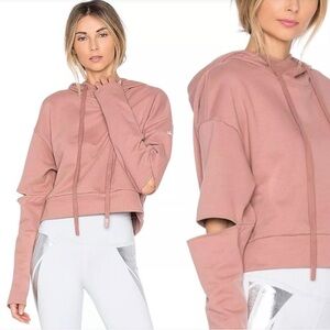 ALO Yogo Peak Cut-Out Elbow Hoodie